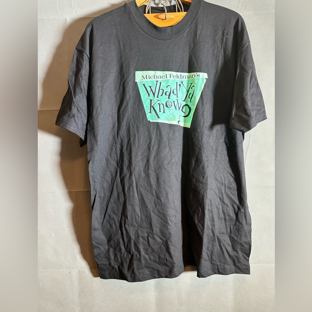 Michael Feldman shirt men’s size xl whad ya know comedy show autographed npr